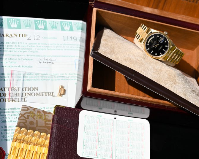 Rolex DayDate 18248 Borke im Fullset ! Neuwertig ! – Bild 2