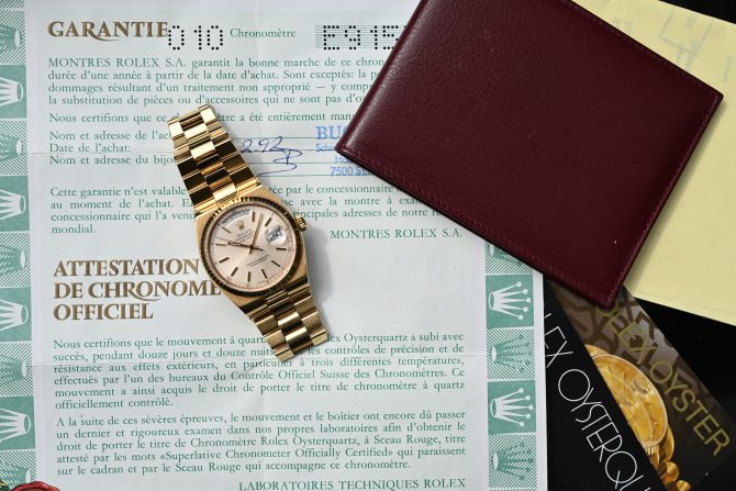 Rolex „Kult Day-Date“ Oysterquarz 19018 im wahren Fullset ! – Bild 4