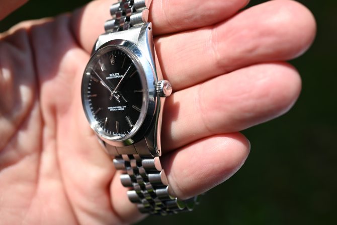 Rolex Vintage Oyster Perpetual 1018 mit schwarzem Blatt – Bild 6