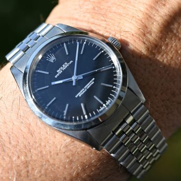 Rolex Vintage Oyster Perpetual 1018 mit schwarzem Blatt