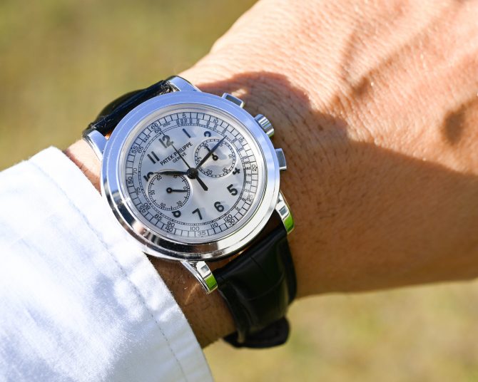 Patek Philippe Chronograph 5070G-001 der Klassiker unter den Chronos, Fullset, perfekt und unpoliert !