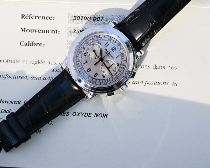 Patek Philippe Chronograph 5070G-001 der Klassiker unter den Chronos, Fullset, perfekt und unpoliert ! – Bild 17