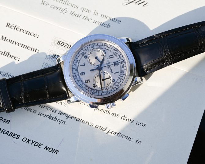 Patek Philippe Chronograph 5070G-001 der Klassiker unter den Chronos, Fullset, perfekt und unpoliert ! – Bild 21