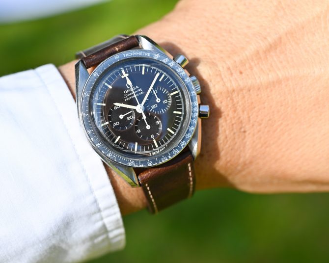 Omega Speedmaster Schokobraun - Premoon - Tropical ST 145.022-69