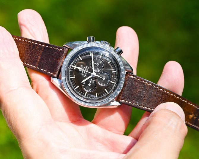 Omega Speedmaster Schokobraun - Premoon - Tropical ST 145.022-69 – Bild 17