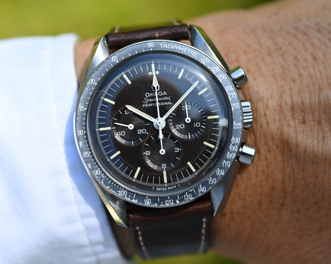Omega Speedmaster Schokobraun - Premoon - Tropical ST 145.022-69 – Bild 3