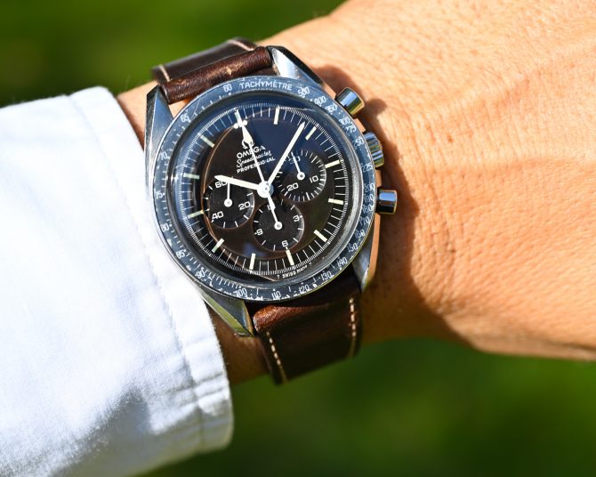 Omega Speedmaster Schokobraun - Premoon - Tropical ST 145.022-69 – Bild 5