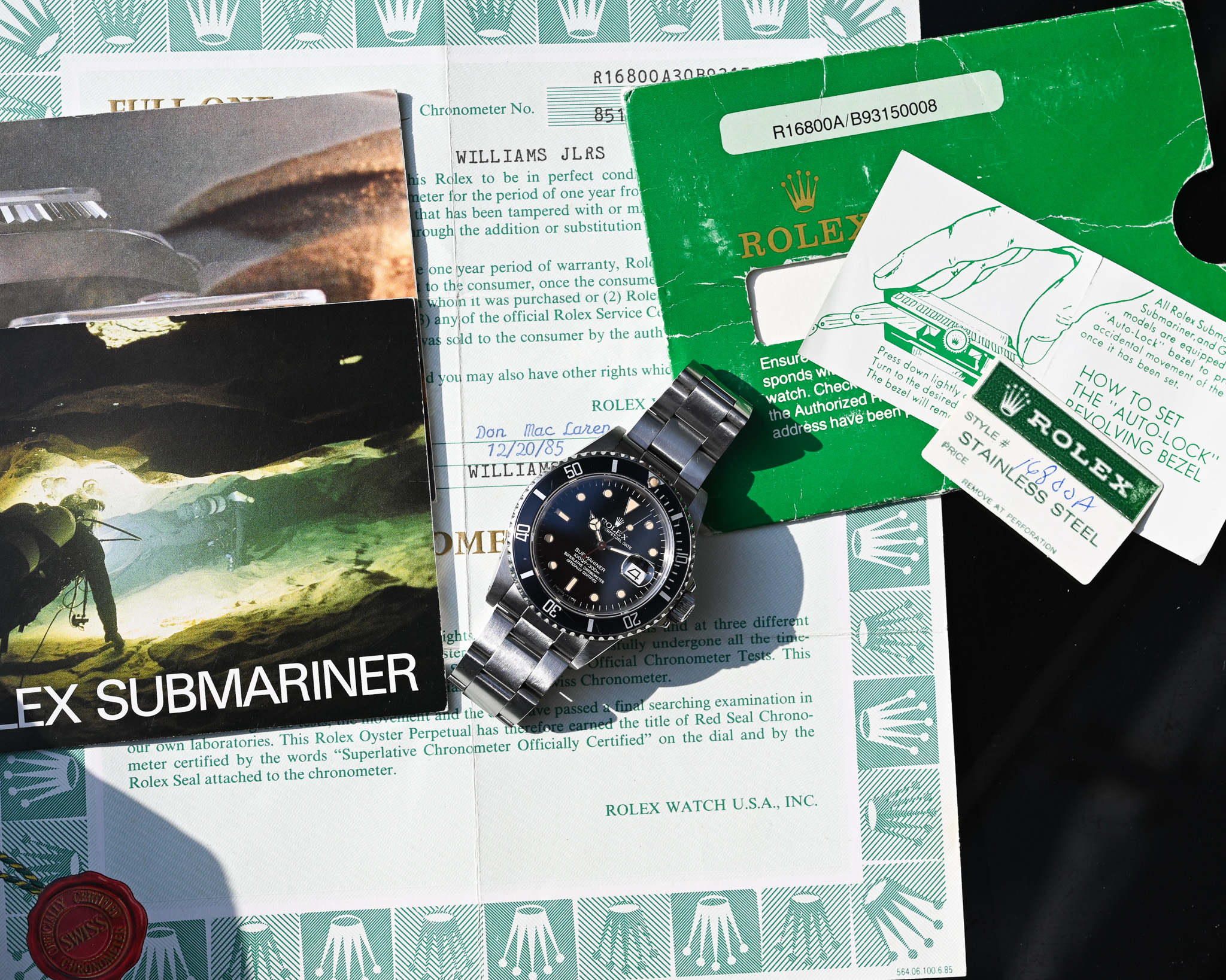 Rolex Submariner 16800 aus 1985 mit Papieren - Traum Patina ! – Bild 2