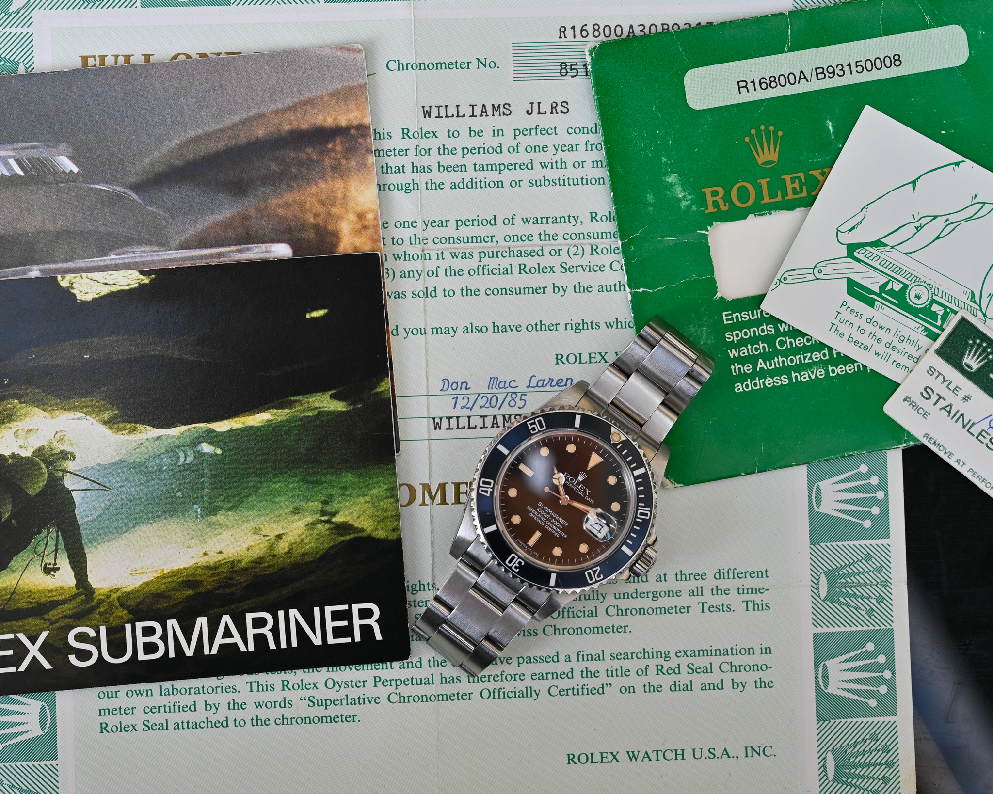 Rolex Submariner 16800 aus 1985 mit Papieren - Traum Patina ! – Bild 3