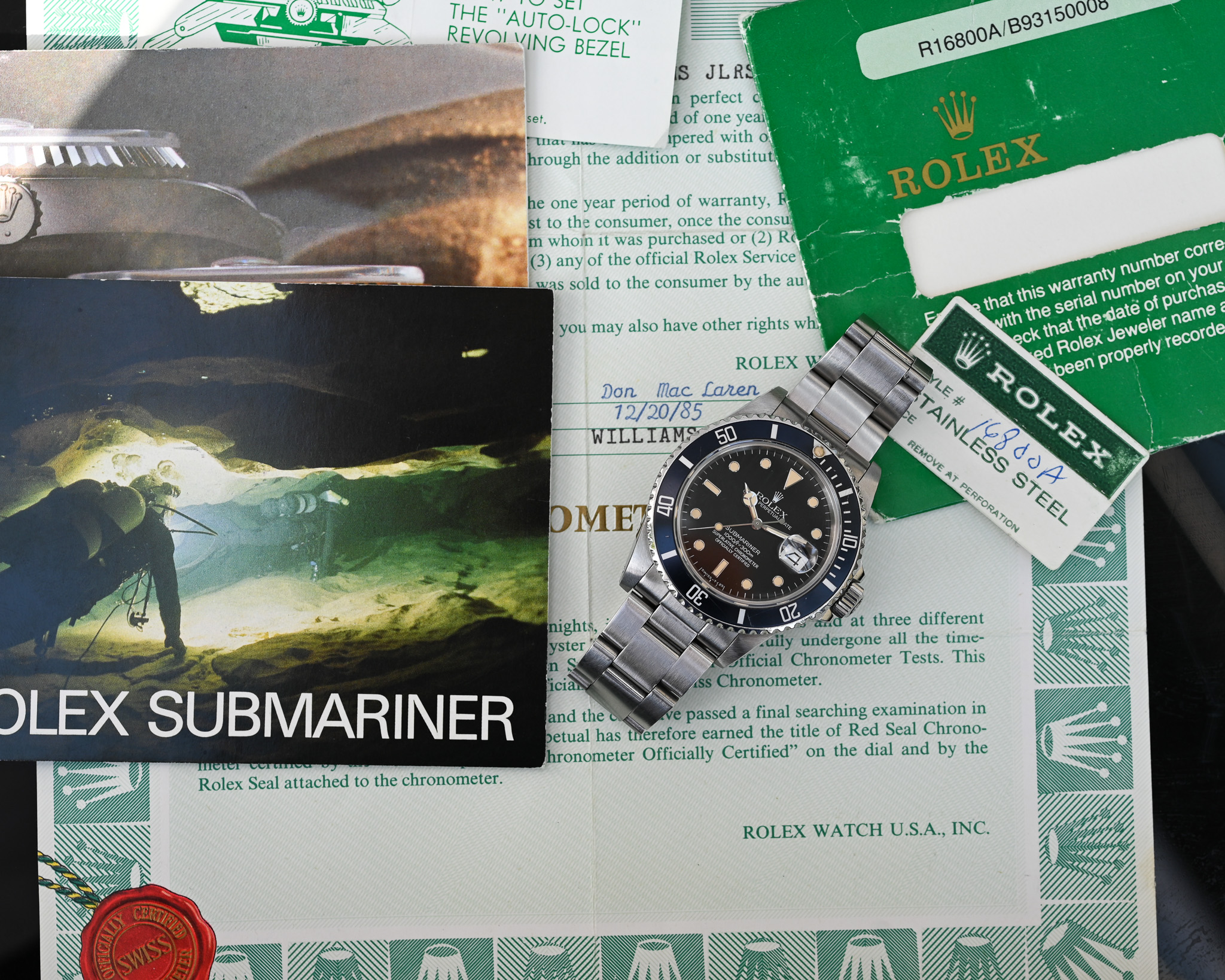 Rolex Submariner 16800 aus 1985 mit Papieren - Traum Patina ! – Bild 4
