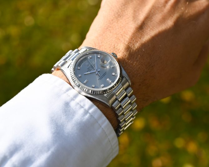 Rolex Day-Date 18039 in Weißgold – mit tollem grauen Blatt im TOP Zustand ! – Bild 16