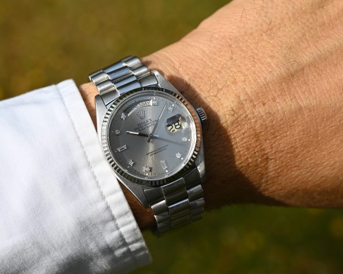 Rolex Day-Date 18039 in Weißgold – mit tollem grauen Blatt im TOP Zustand ! – Bild 17