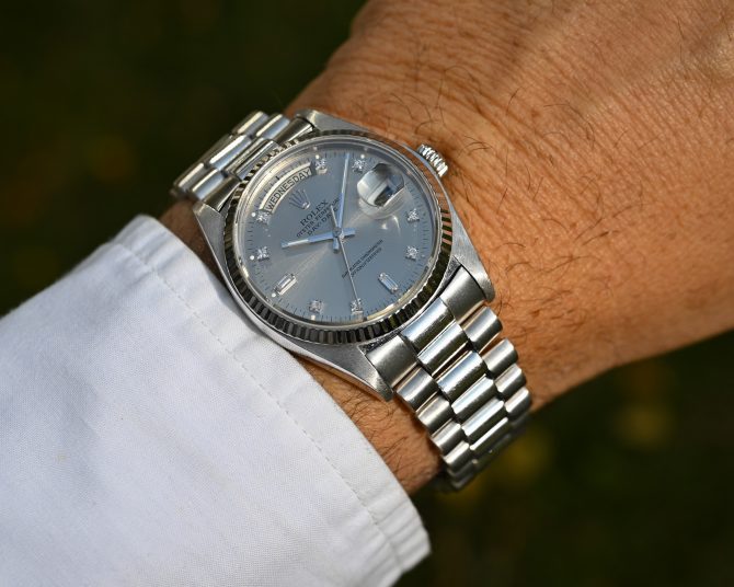 Rolex Day-Date 18039 in Weißgold – mit tollem grauen Blatt im TOP Zustand ! – Bild 18