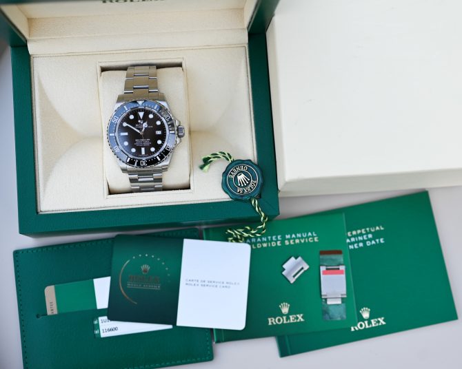 Rolex Sea-Dweller 116600 Fullet mit frischer Rolex Servicekarte – Bild 4