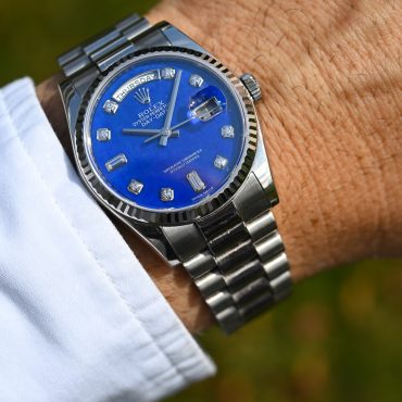 Rolex Day-Date 118239 in Weißgold – mit seltenem "Lapislazuli" Steinblatt