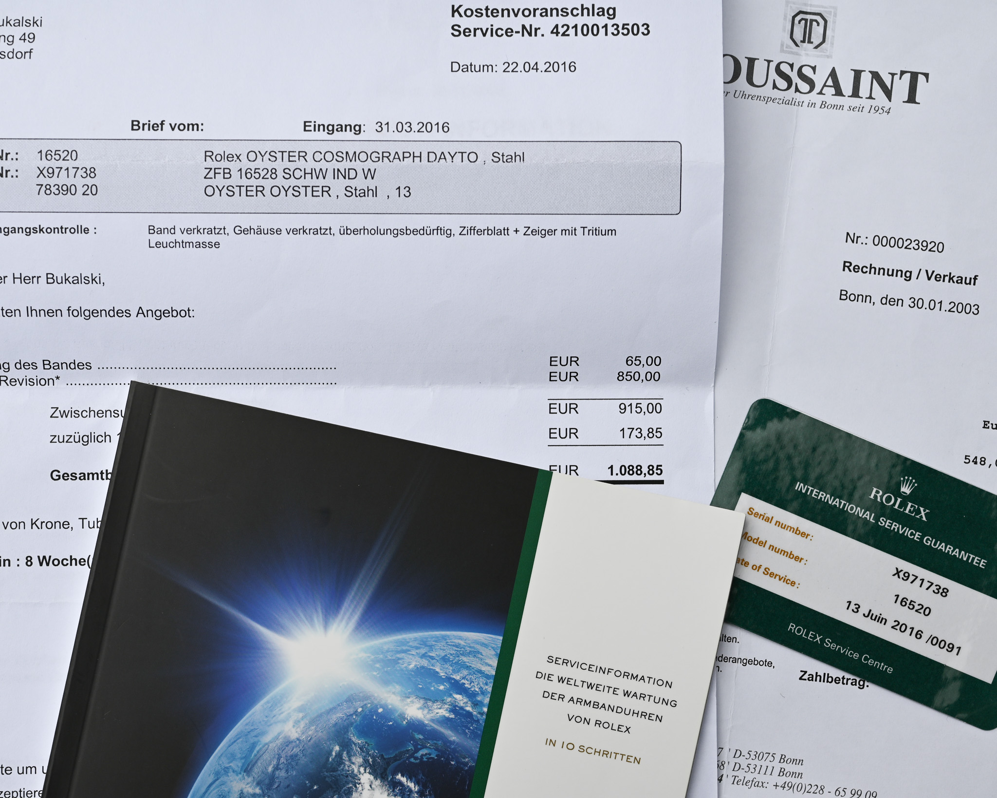 Rolex Daytona 16520 X Serie, inverted-6 Fullset mit Erstkäuferrechnung im extrem guten Zustand – Bild 4