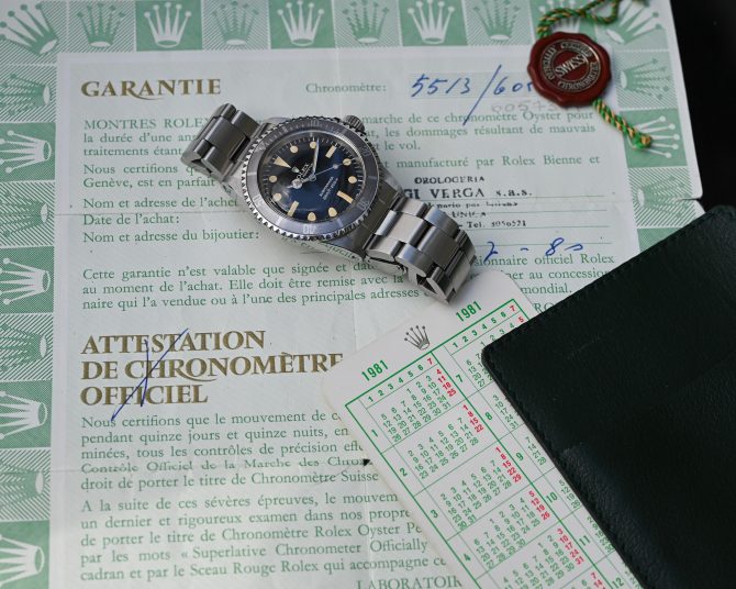 Rolex Submariner 5513 Maxidial MK II - mit Papieren - Traumpatina ! – Bild 3