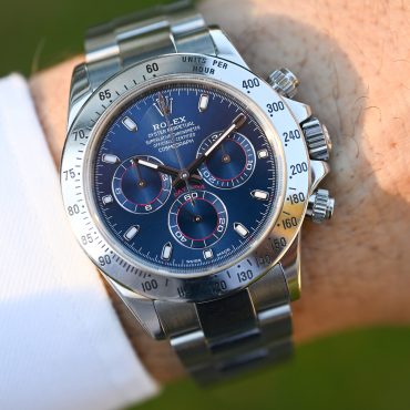 Rolex Daytona 116520 mit blauem Blatt inkl. Box und Papiere