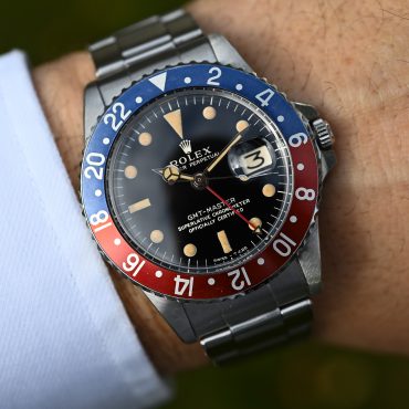 Rolex GMT 1675 Broad PCG - Gilt mit Fullgloss Zifferblatt und Traumpatina