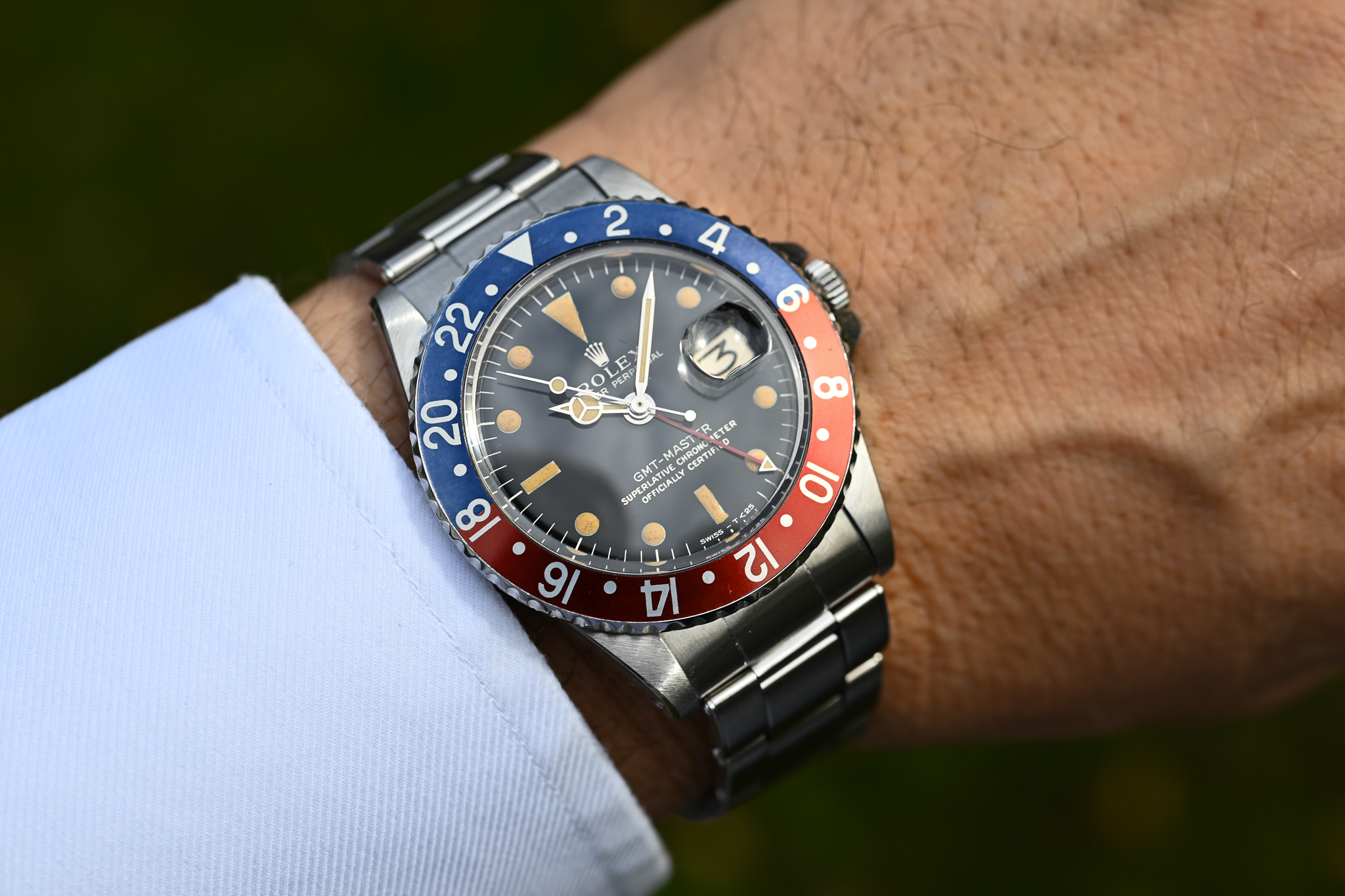 Rolex GMT 1675 Broad PCG - Gilt mit Fullgloss Zifferblatt und Traumpatina – Bild 15