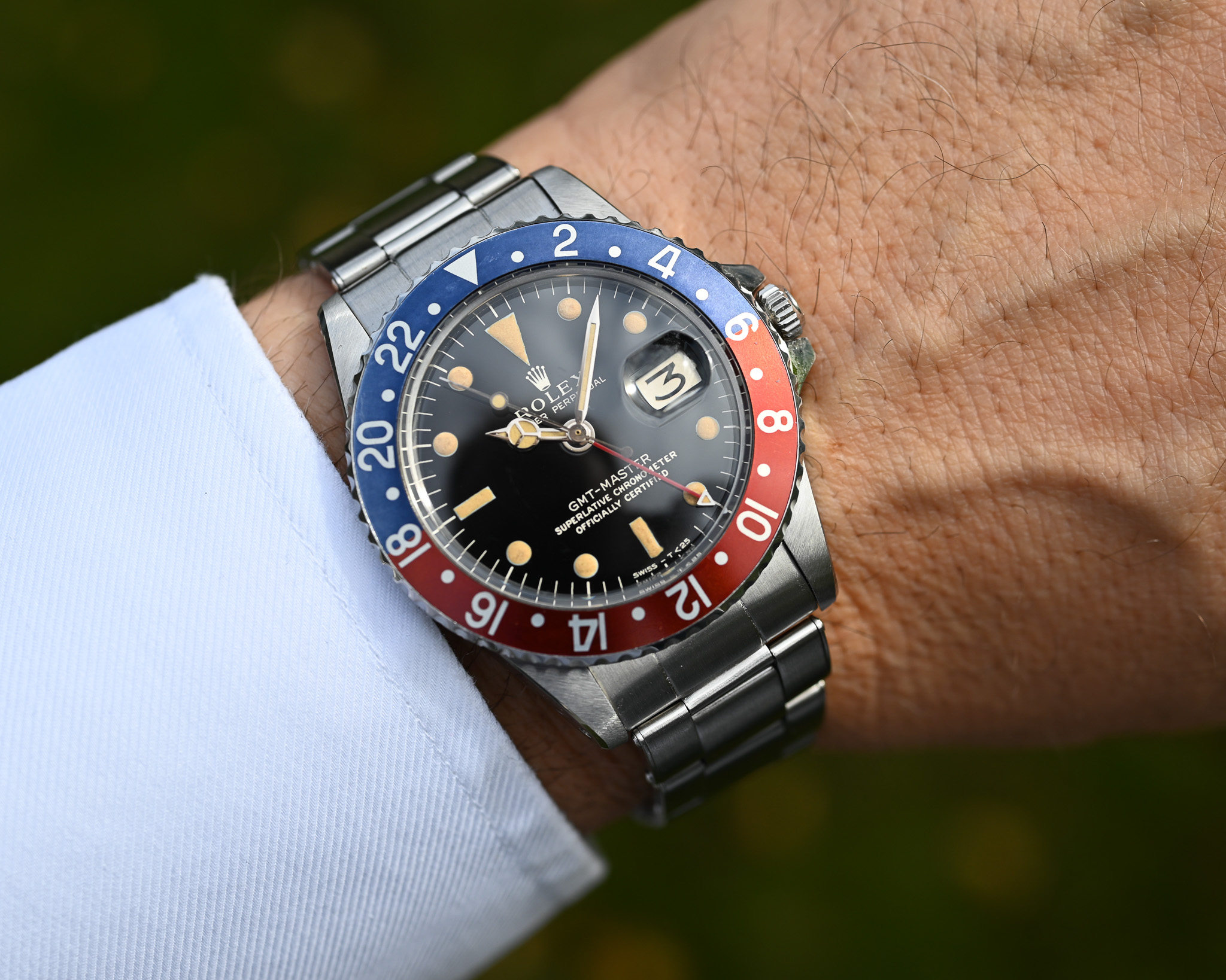 Rolex GMT 1675 Broad PCG - Gilt mit Fullgloss Zifferblatt und Traumpatina – Bild 16