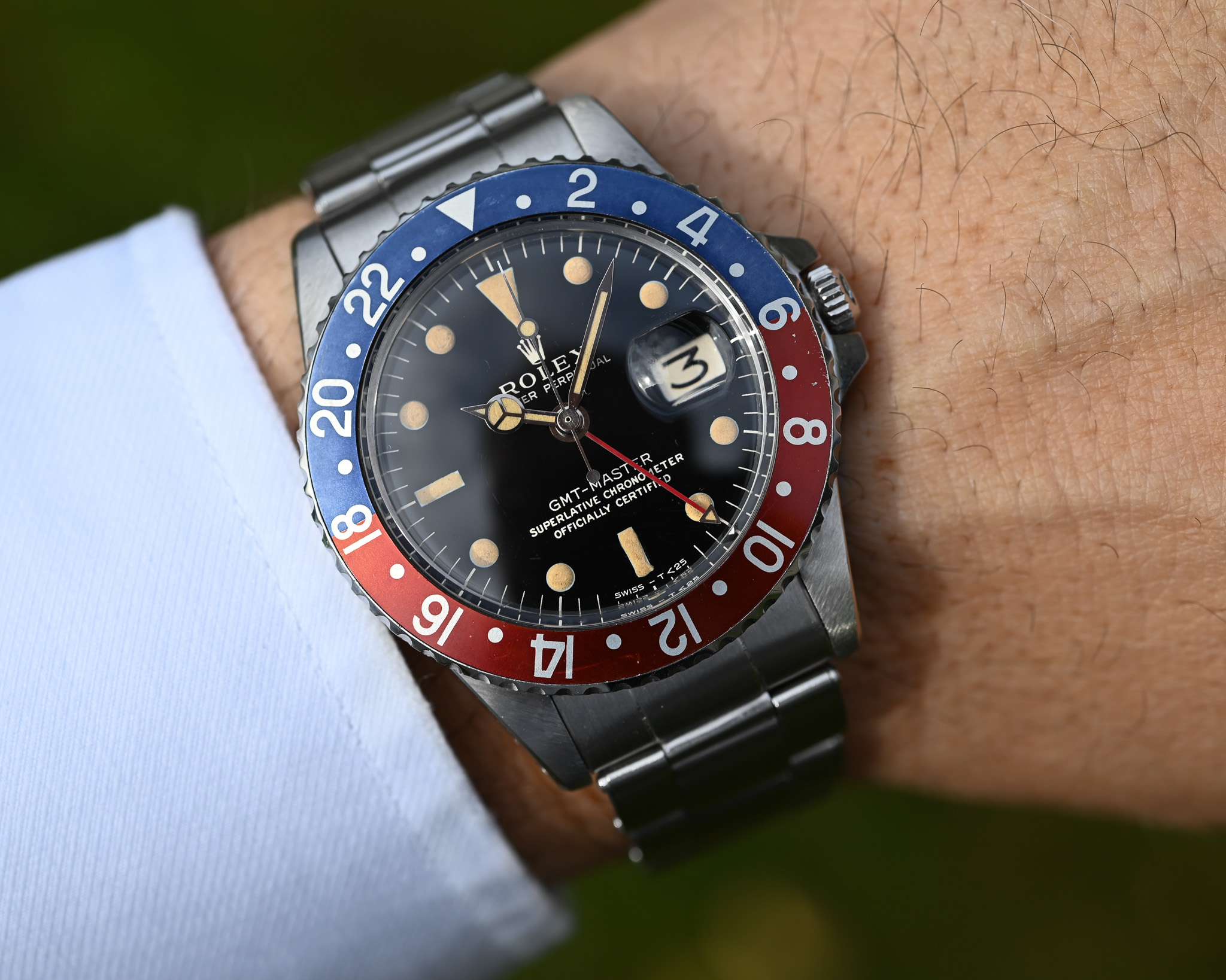 Rolex GMT 1675 Broad PCG - Gilt mit Fullgloss Zifferblatt und Traumpatina – Bild 17