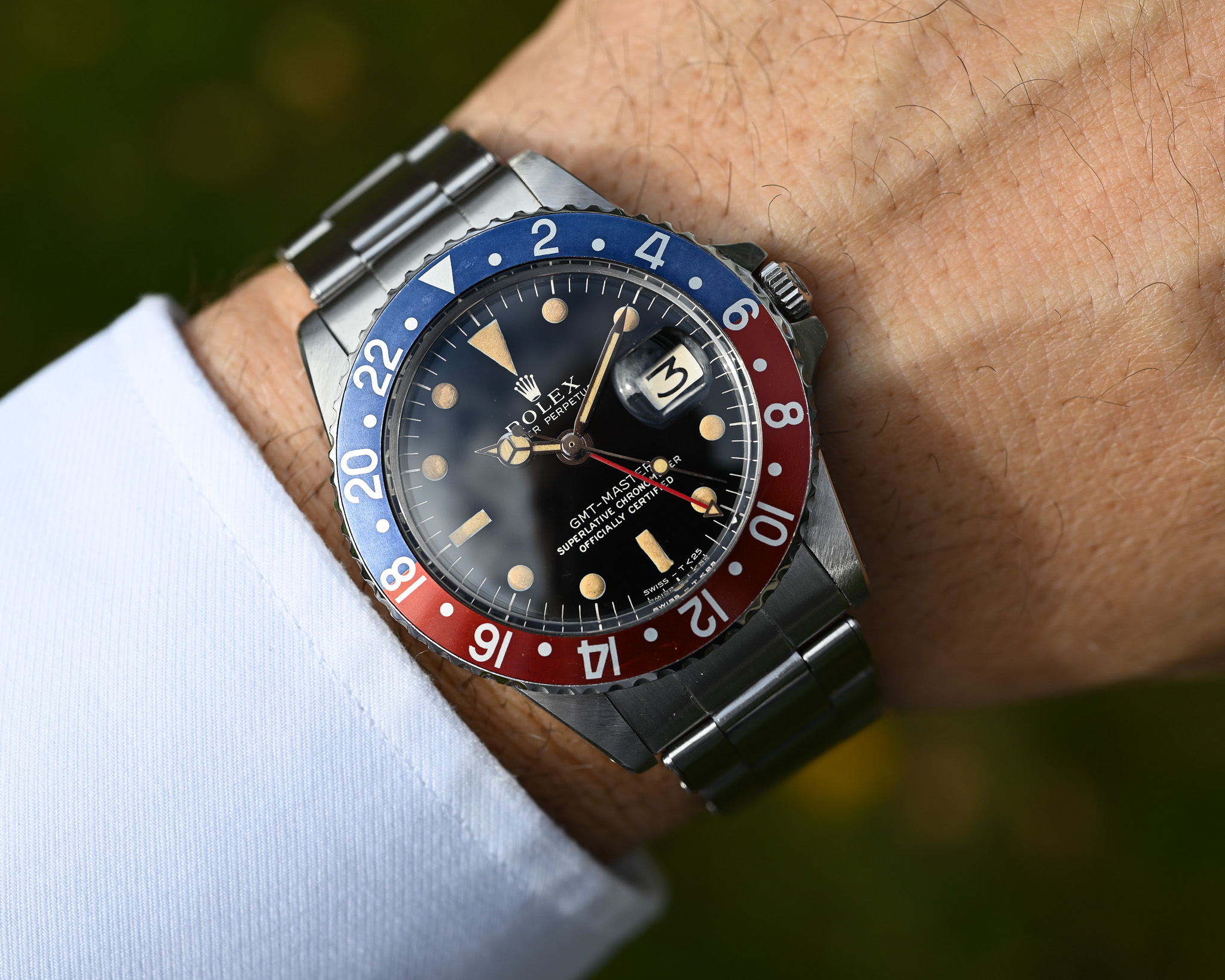 Rolex GMT 1675 Broad PCG - Gilt mit Fullgloss Zifferblatt und Traumpatina – Bild 2