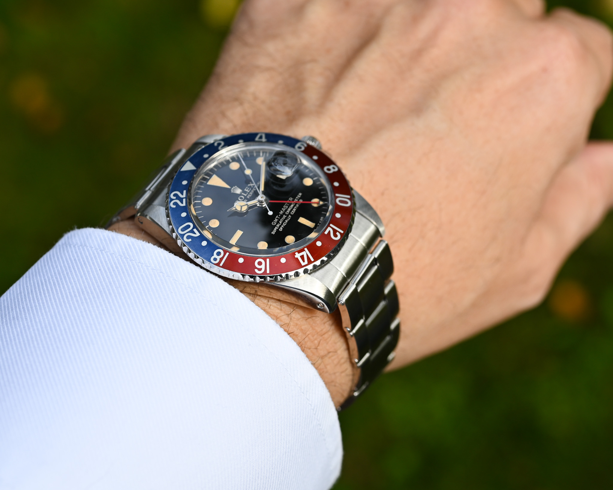 Rolex GMT 1675 Broad PCG - Gilt mit Fullgloss Zifferblatt und Traumpatina – Bild 4