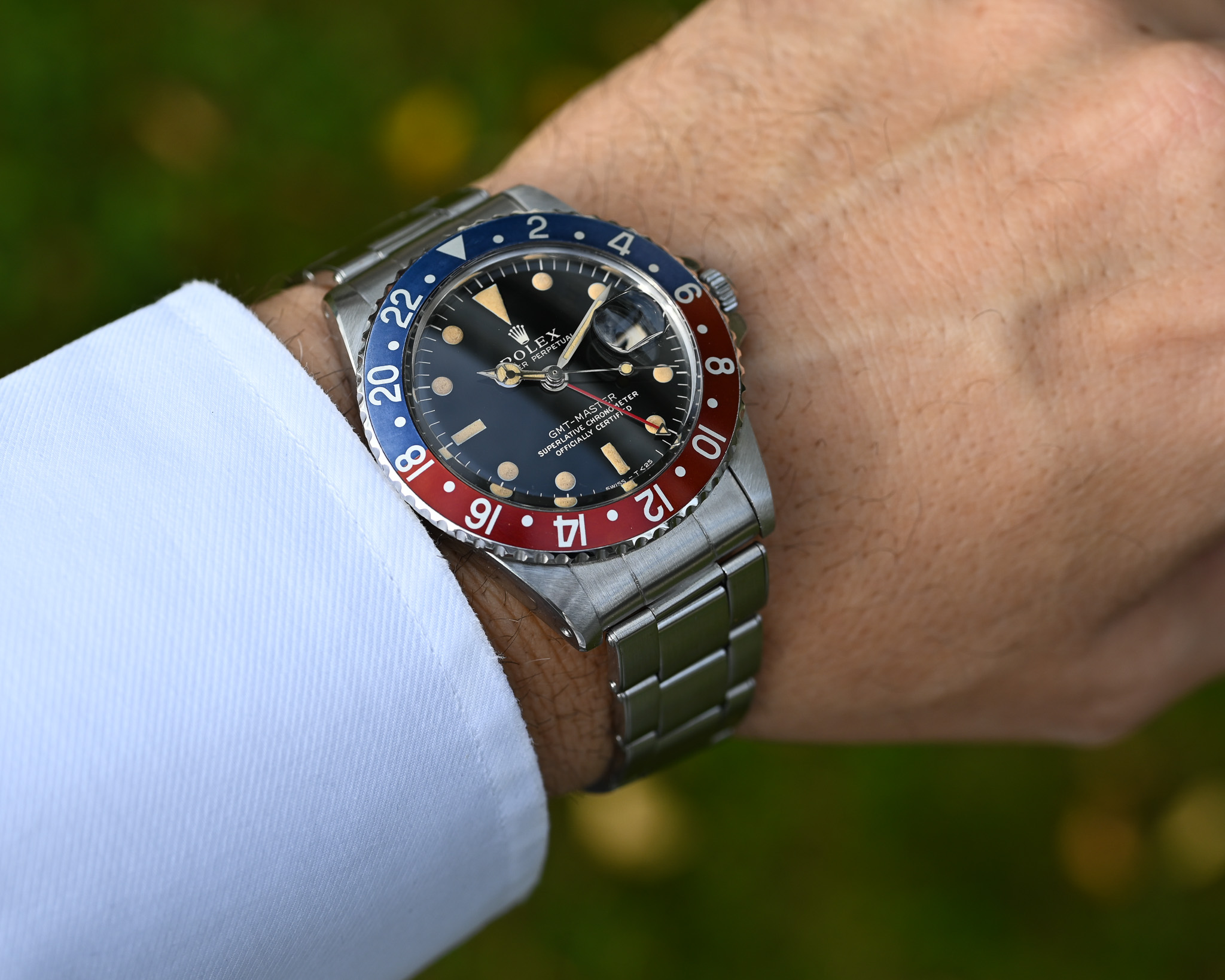 Rolex GMT 1675 Broad PCG - Gilt mit Fullgloss Zifferblatt und Traumpatina – Bild 5