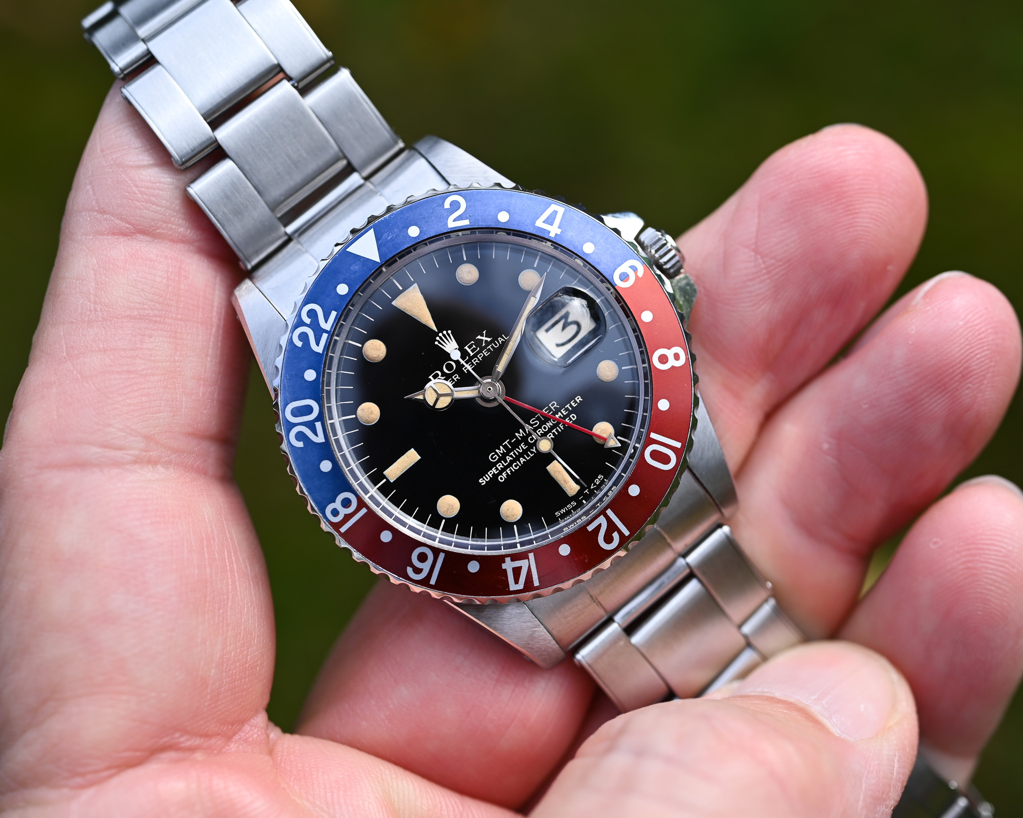 Rolex GMT 1675 Broad PCG - Gilt mit Fullgloss Zifferblatt und Traumpatina – Bild 6