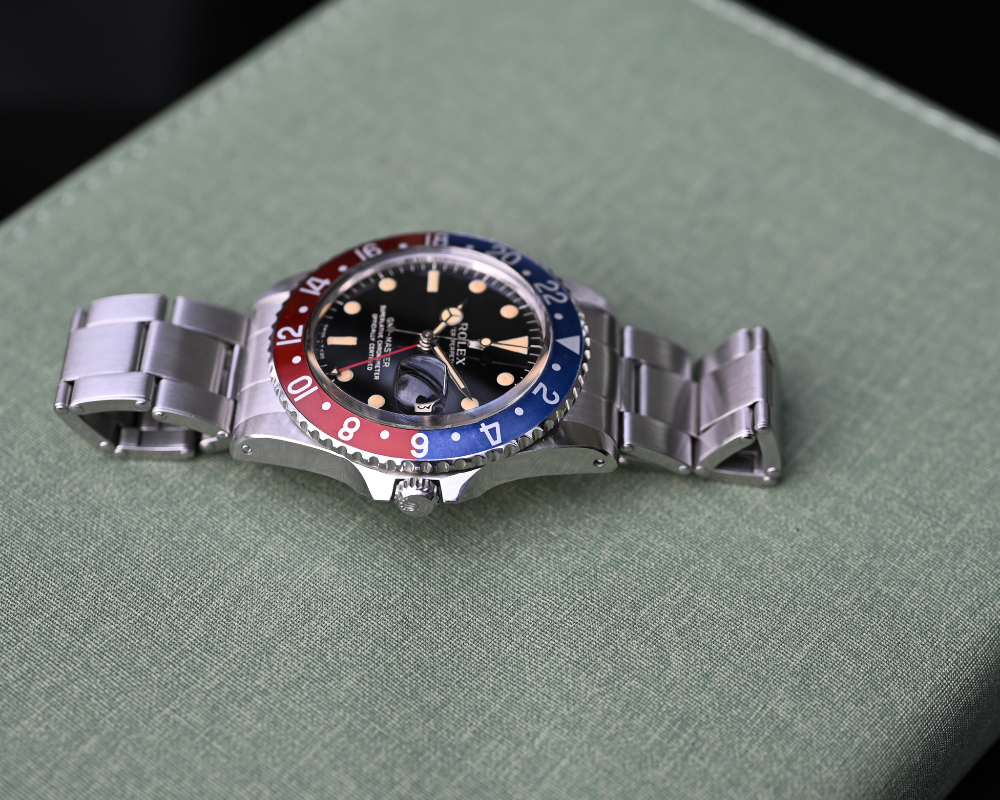 Rolex GMT 1675 Broad PCG - Gilt mit Fullgloss Zifferblatt und Traumpatina – Bild 9