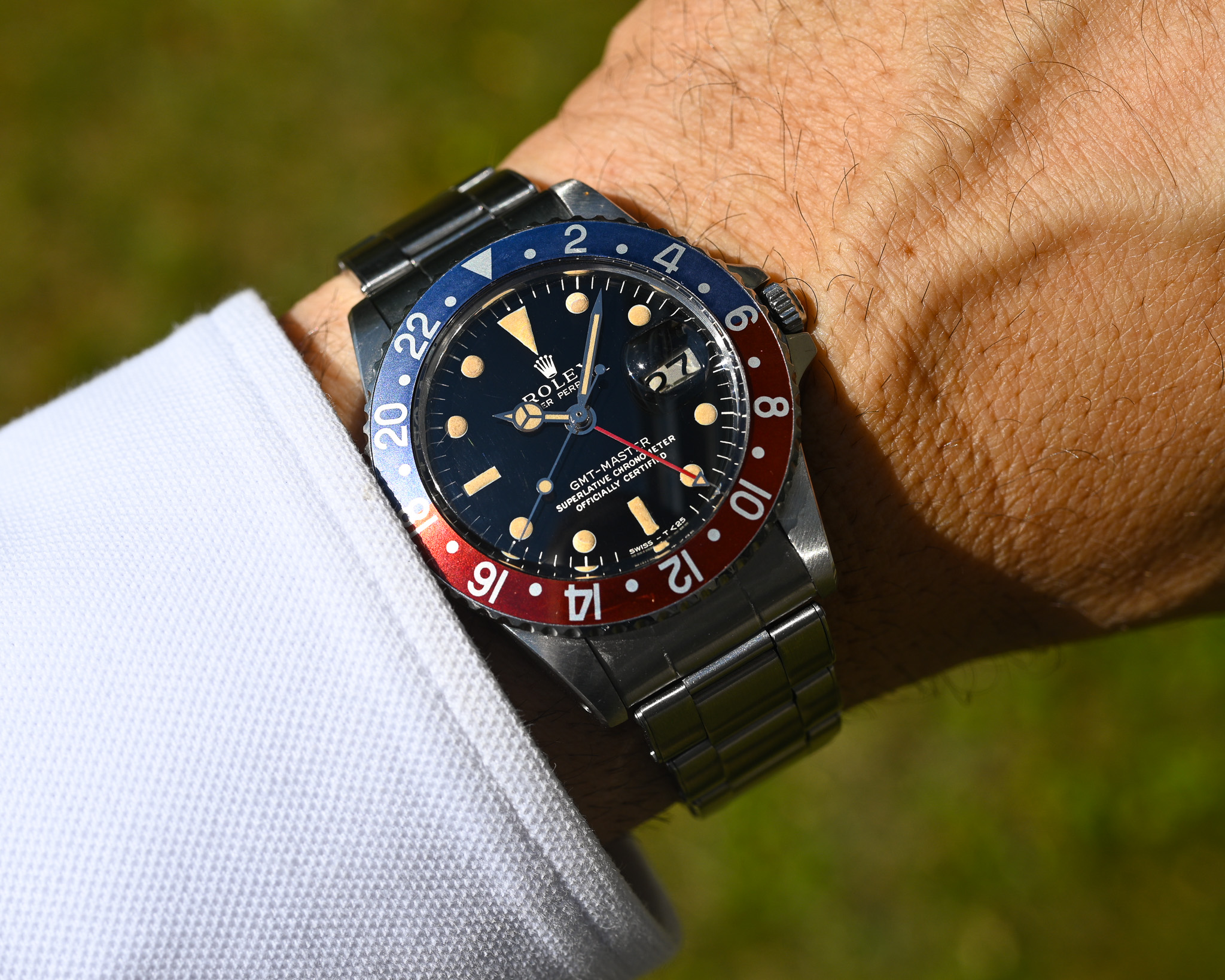 Rolex GMT 1675 Broad PCG - Gilt mit Fullgloss Zifferblatt und Traumpatina – Bild 10