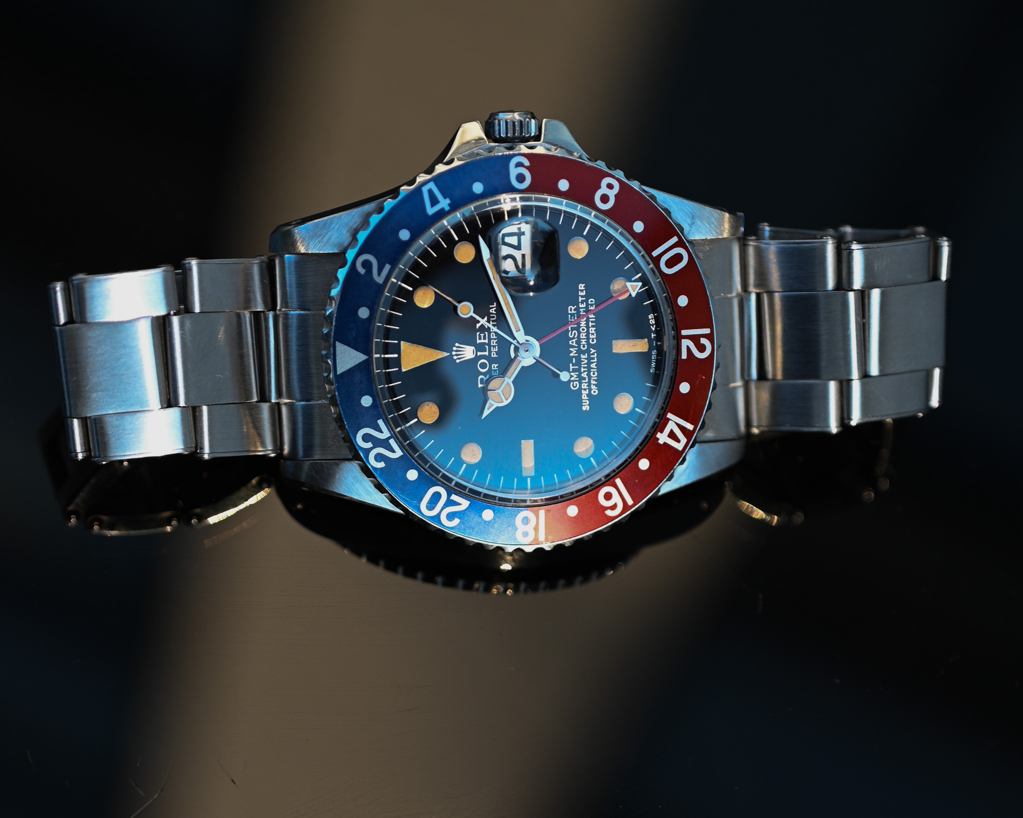 Rolex GMT 1675 Broad PCG - Gilt mit Fullgloss Zifferblatt und Traumpatina – Bild 11