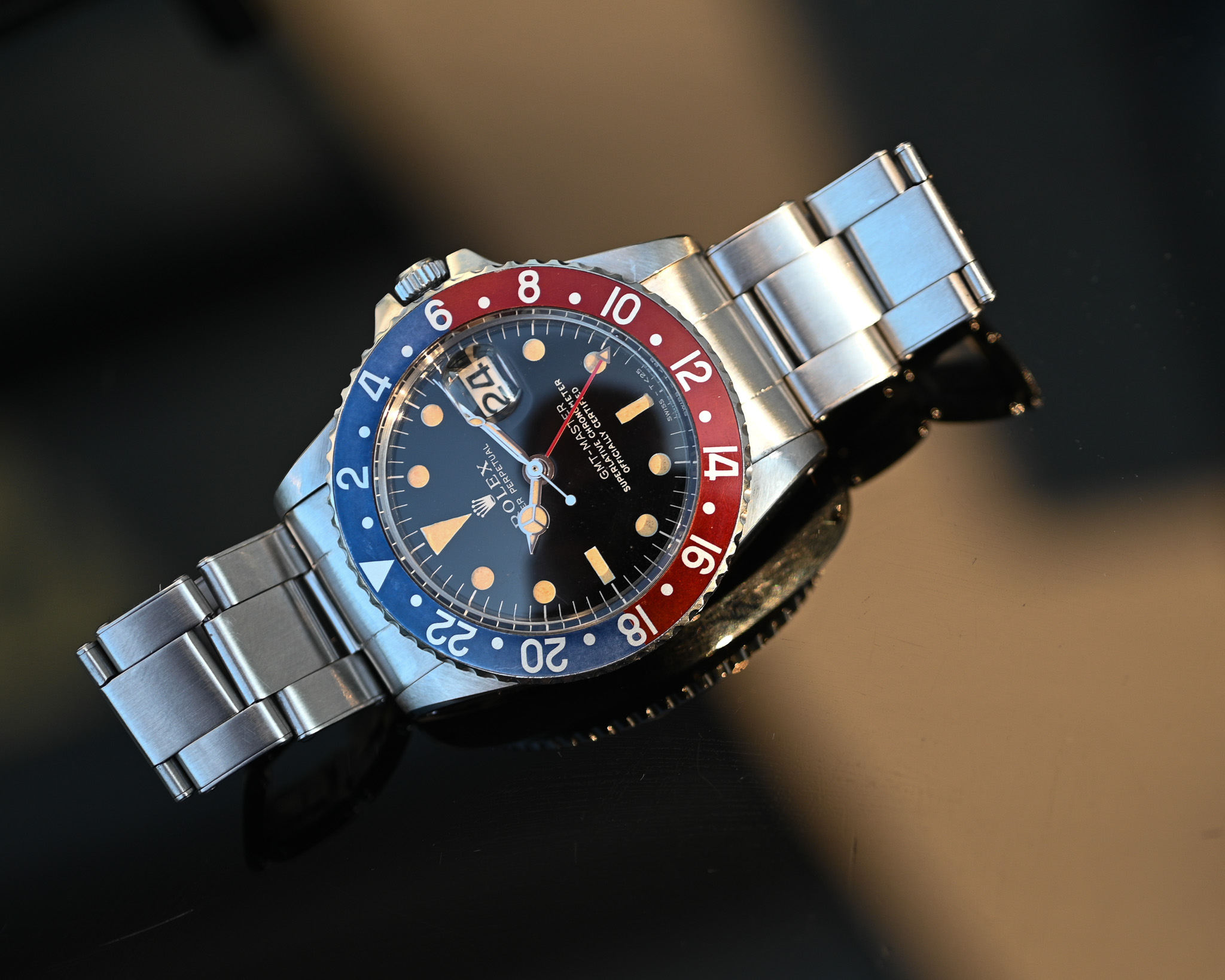 Rolex GMT 1675 Broad PCG - Gilt mit Fullgloss Zifferblatt und Traumpatina – Bild 16