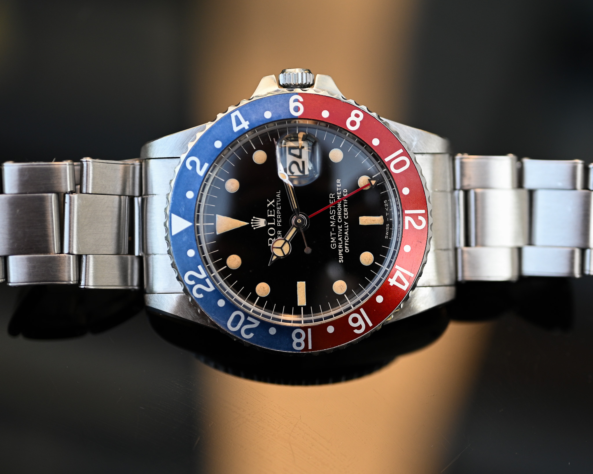 Rolex GMT 1675 Broad PCG - Gilt mit Fullgloss Zifferblatt und Traumpatina – Bild 17