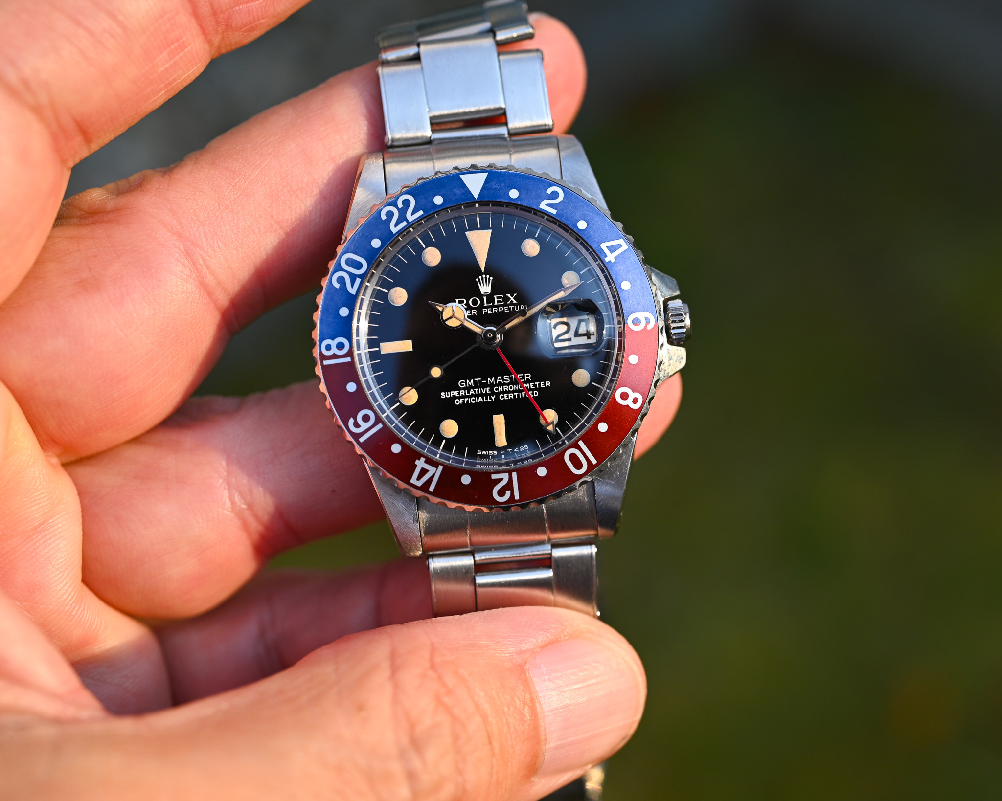 Rolex GMT 1675 Broad PCG - Gilt mit Fullgloss Zifferblatt und Traumpatina – Bild 3