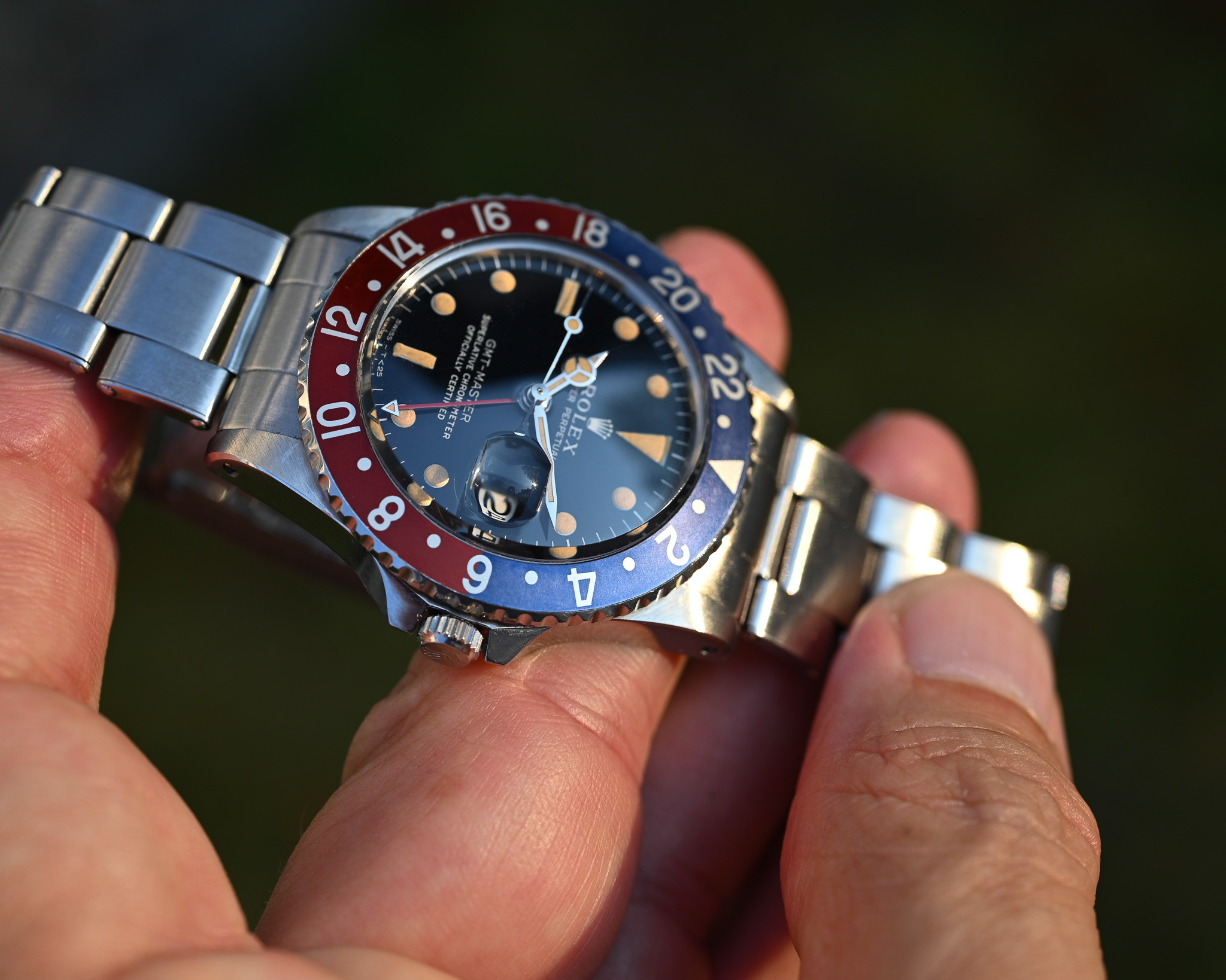 Rolex GMT 1675 Broad PCG - Gilt mit Fullgloss Zifferblatt und Traumpatina – Bild 5