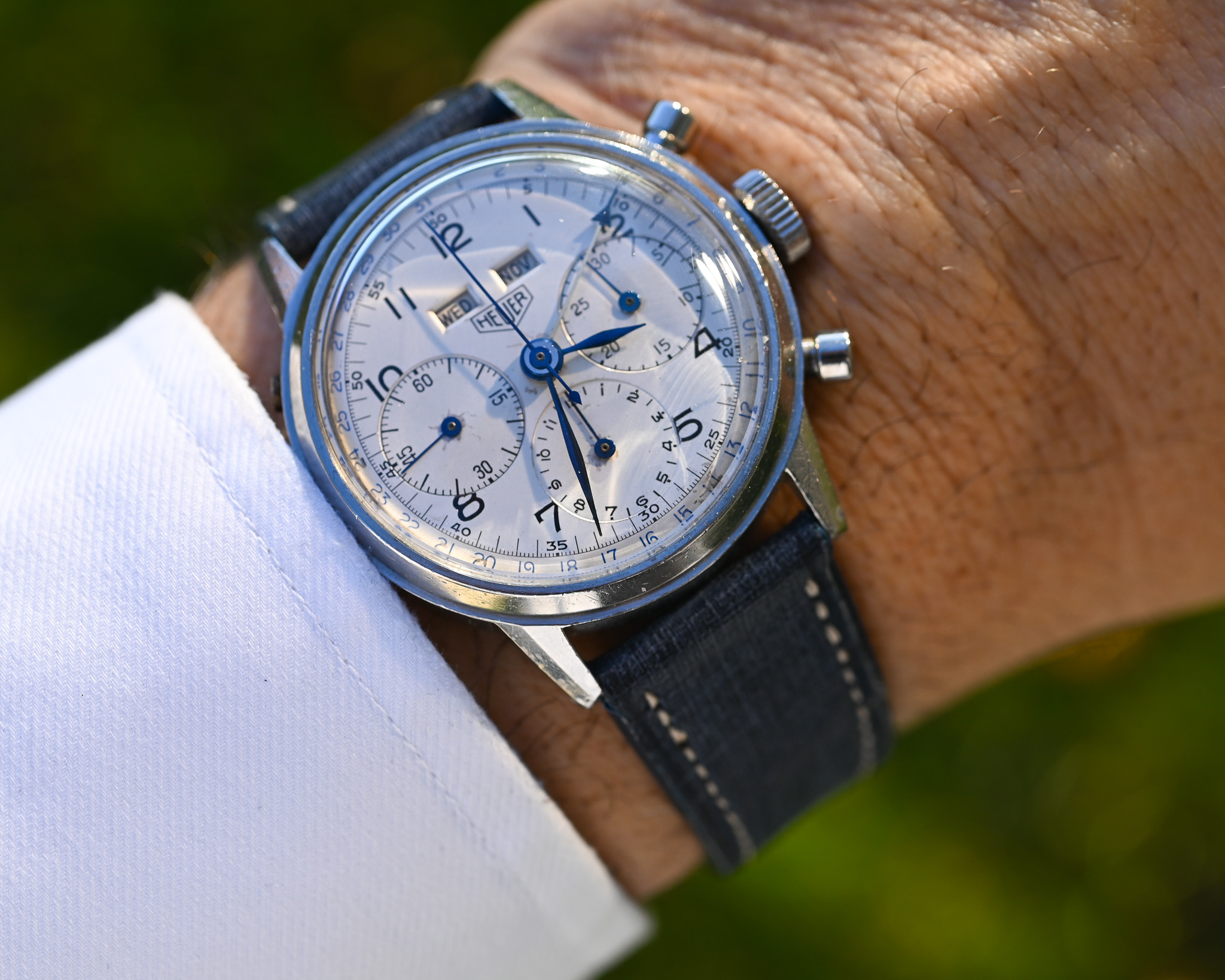 Heuer „Pre-Carrera“ Triple Kalender – Valjoux 72c | Oversized 38 mm | 1950er Jahre