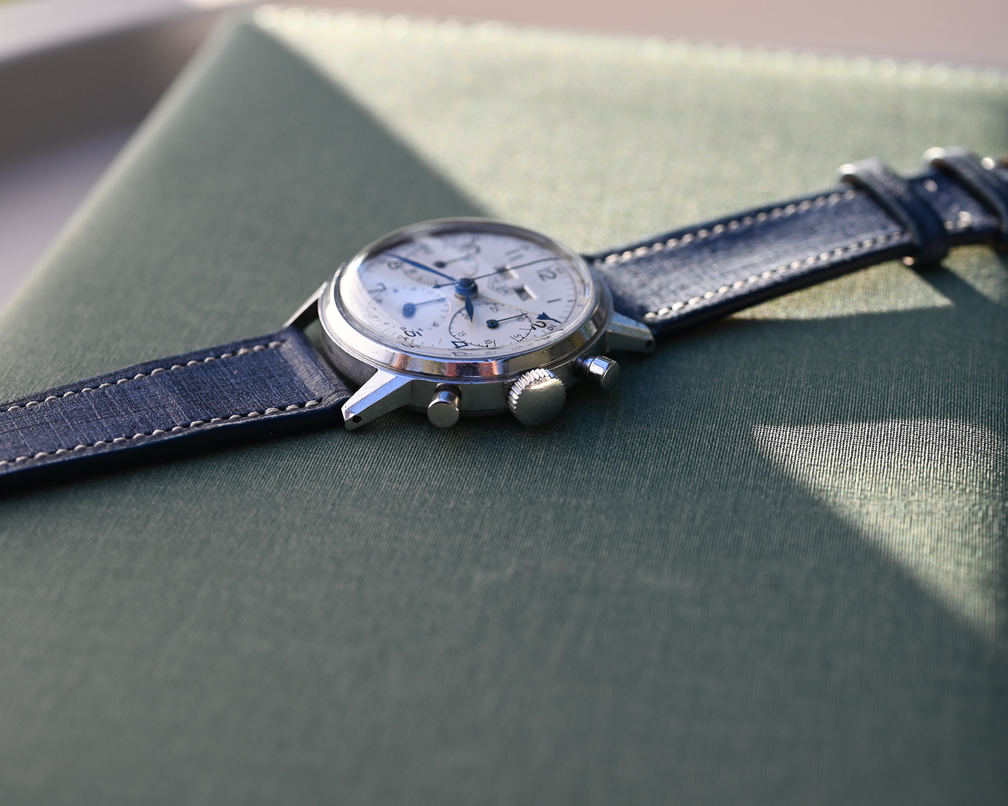 Heuer „Pre-Carrera“ Triple Kalender – Valjoux 72c | Oversized 38 mm | 1950er Jahre – Bild 17