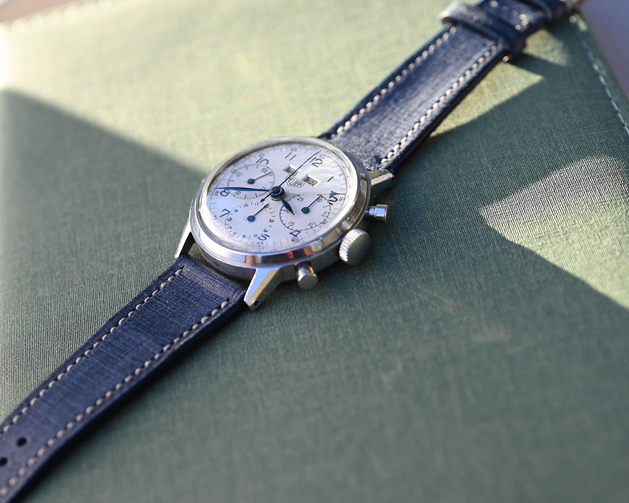 Heuer „Pre-Carrera“ Triple Kalender – Valjoux 72c | Oversized 38 mm | 1950er Jahre – Bild 18