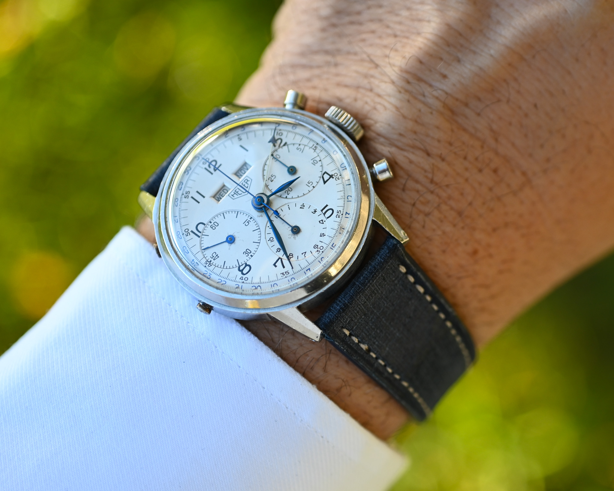 Heuer „Pre-Carrera“ Triple Kalender – Valjoux 72c | Oversized 38 mm | 1950er Jahre – Bild 20