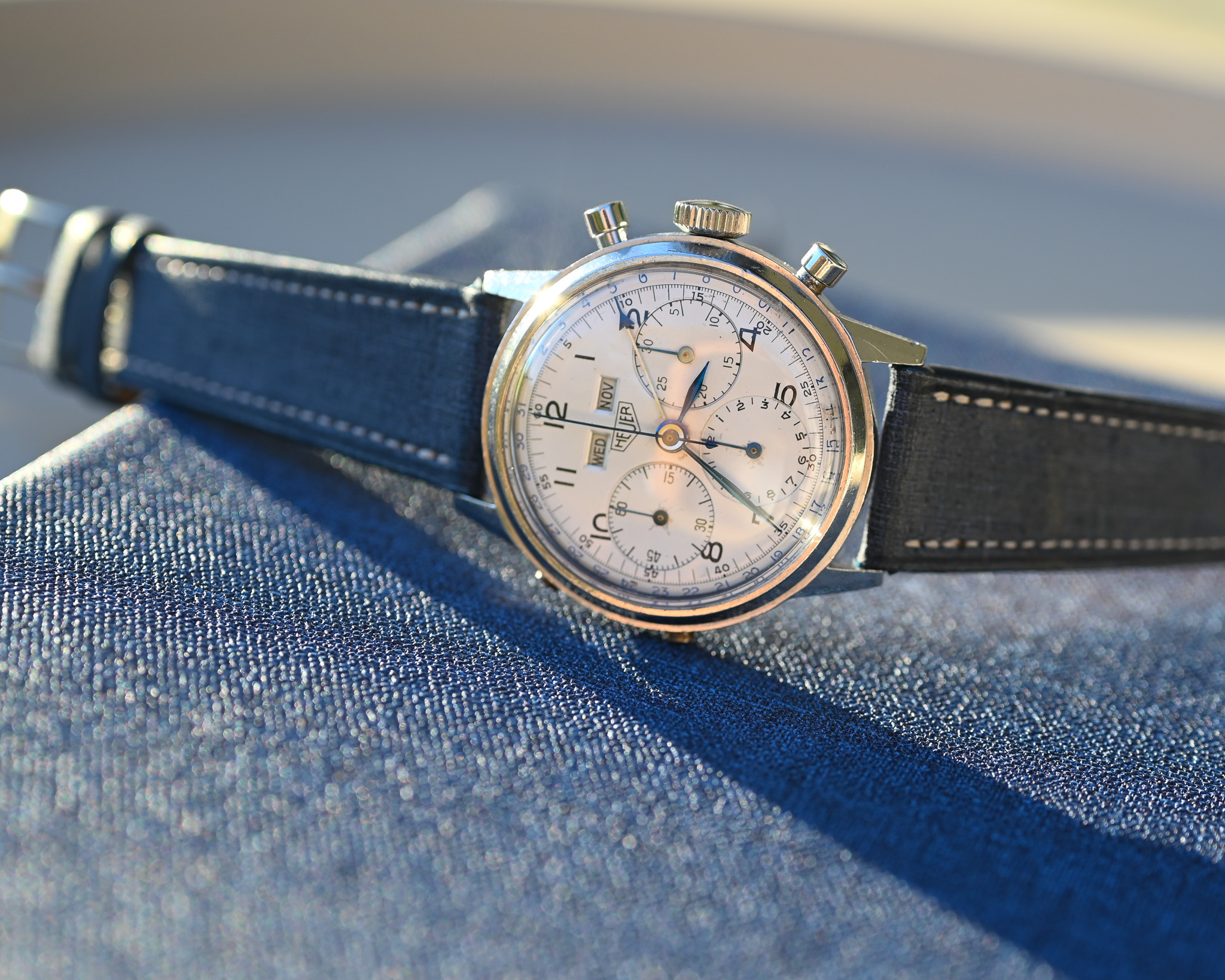 Heuer „Pre-Carrera“ Triple Kalender – Valjoux 72c | Oversized 38 mm | 1950er Jahre – Bild 5