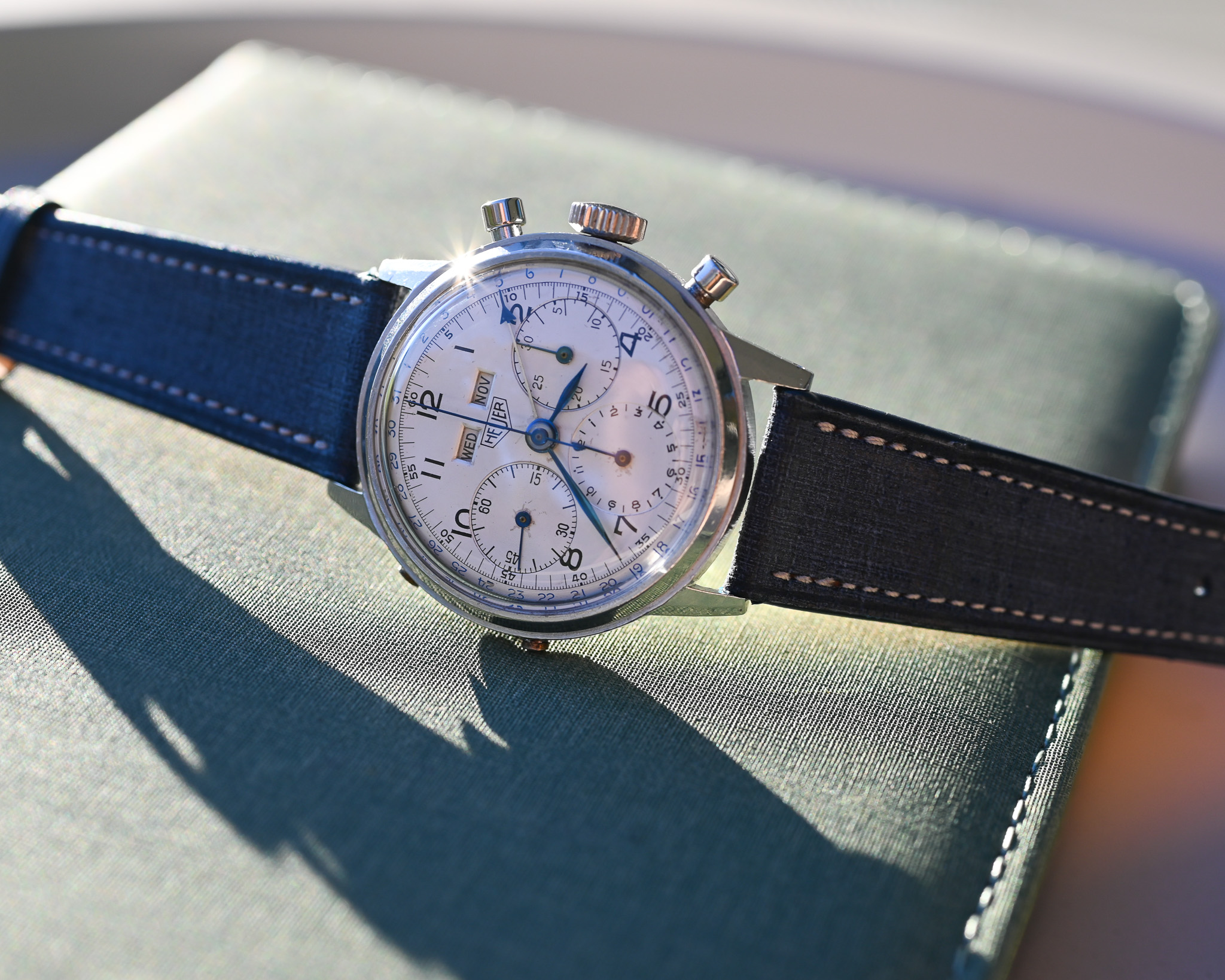 Heuer „Pre-Carrera“ Triple Kalender – Valjoux 72c | Oversized 38 mm | 1950er Jahre – Bild 6