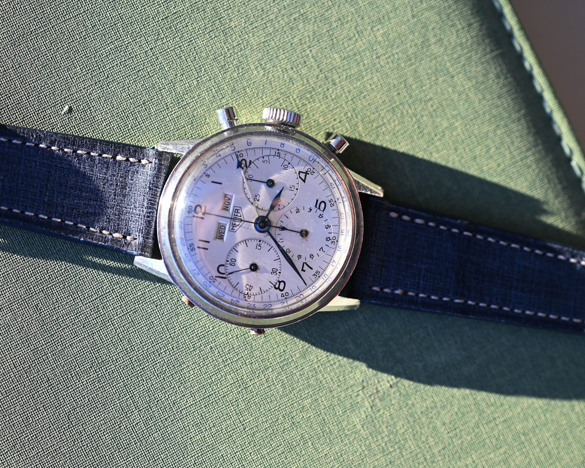 Heuer „Pre-Carrera“ Triple Kalender – Valjoux 72c | Oversized 38 mm | 1950er Jahre – Bild 9