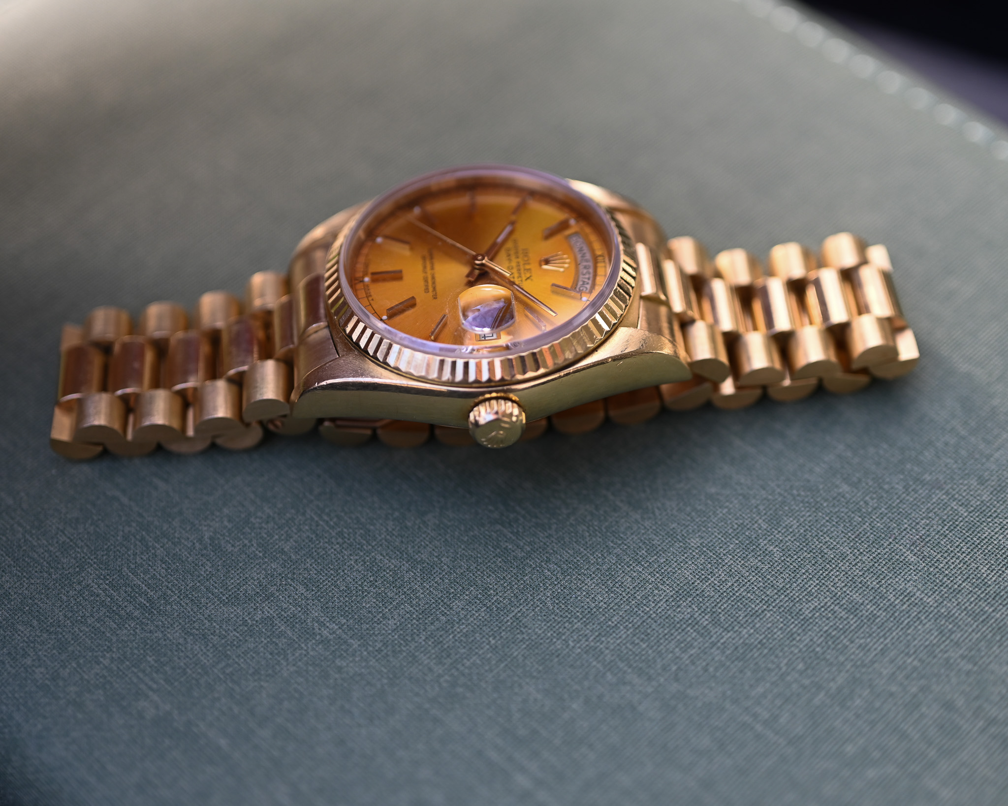 Rolex Day-Date Gelbgold Tropical 18038 "Honey - Dial" mit Box und Papieren – Bild 10
