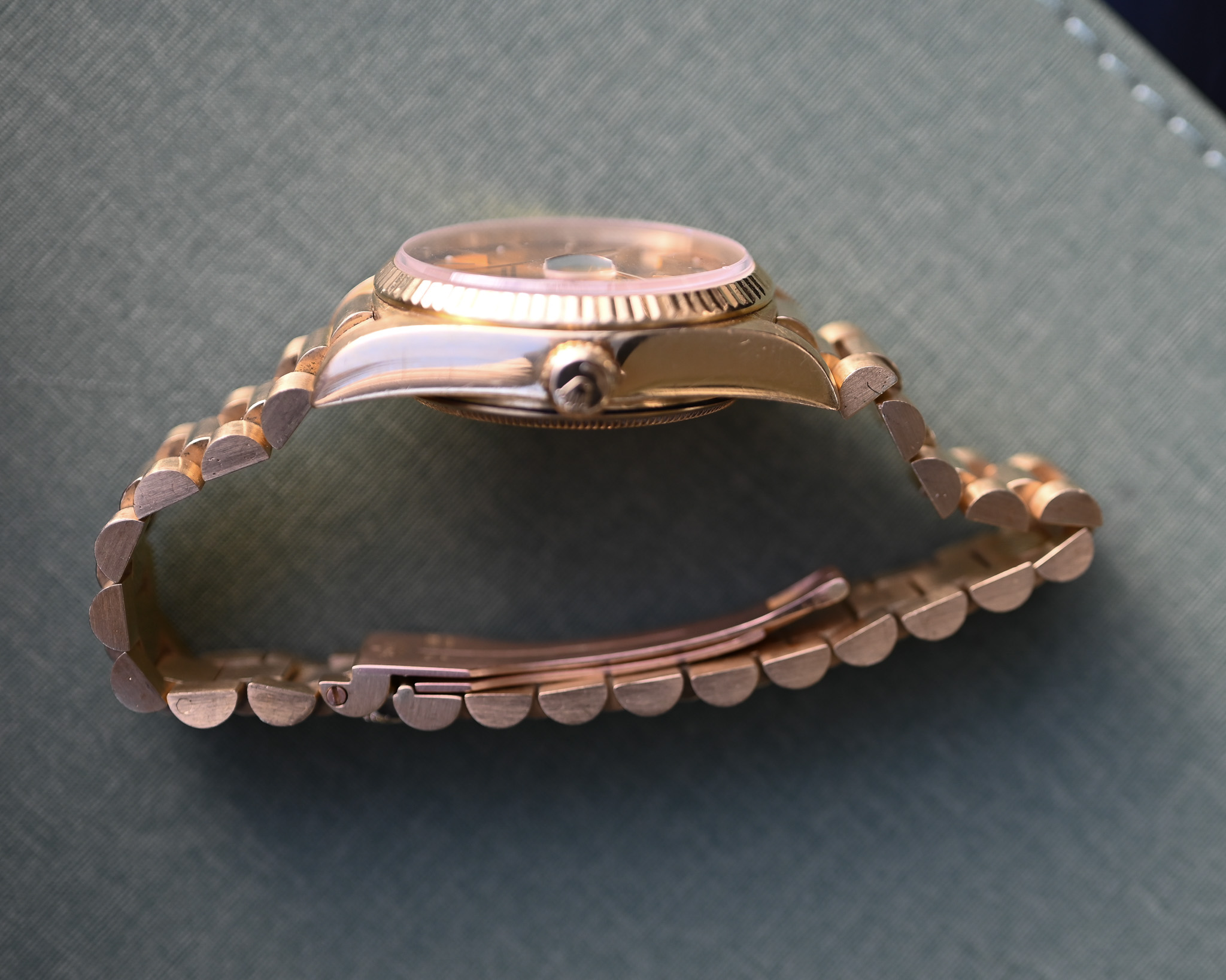 Rolex Day-Date Gelbgold Tropical 18038 "Honey - Dial" mit Box und Papieren – Bild 14