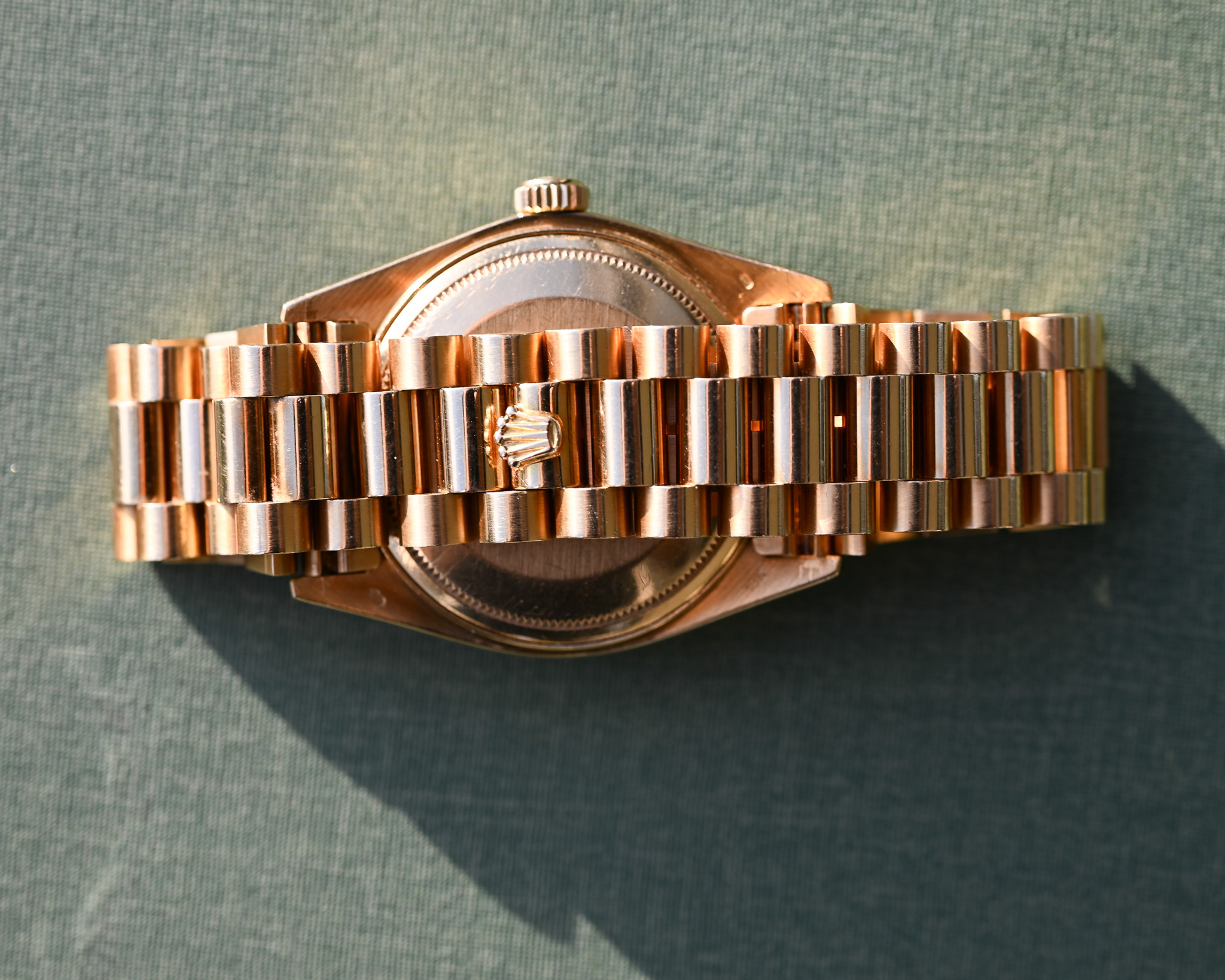 Rolex Day-Date Gelbgold 18038 "Cobalt Royal" mit Box und Papieren – Bild 11