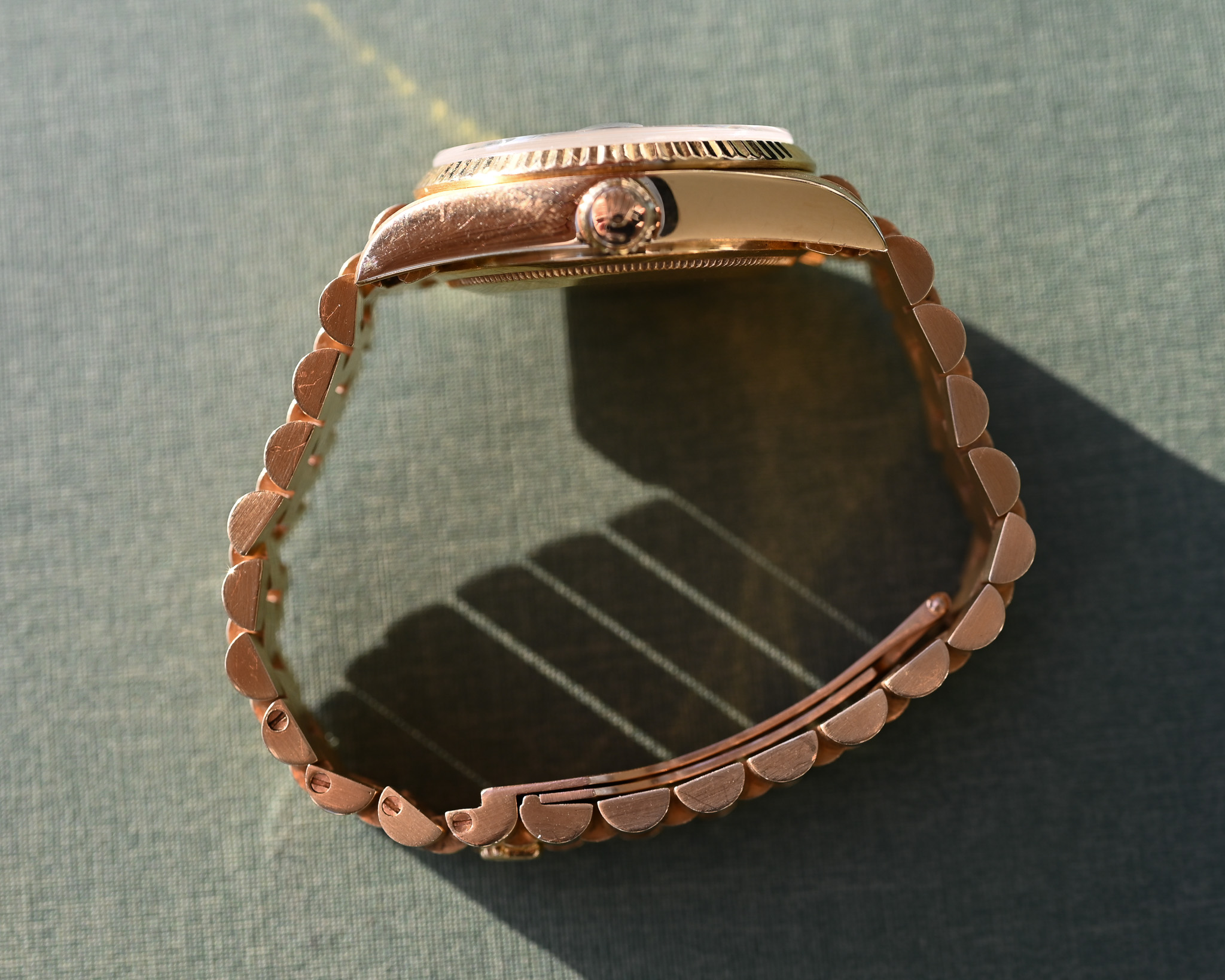 Rolex Day-Date Gelbgold 18038 "Cobalt Royal" mit Box und Papieren – Bild 12