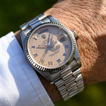 Rolex Day-Date Weißgold 18039 "Salmon Royal" mit Box und Papieren