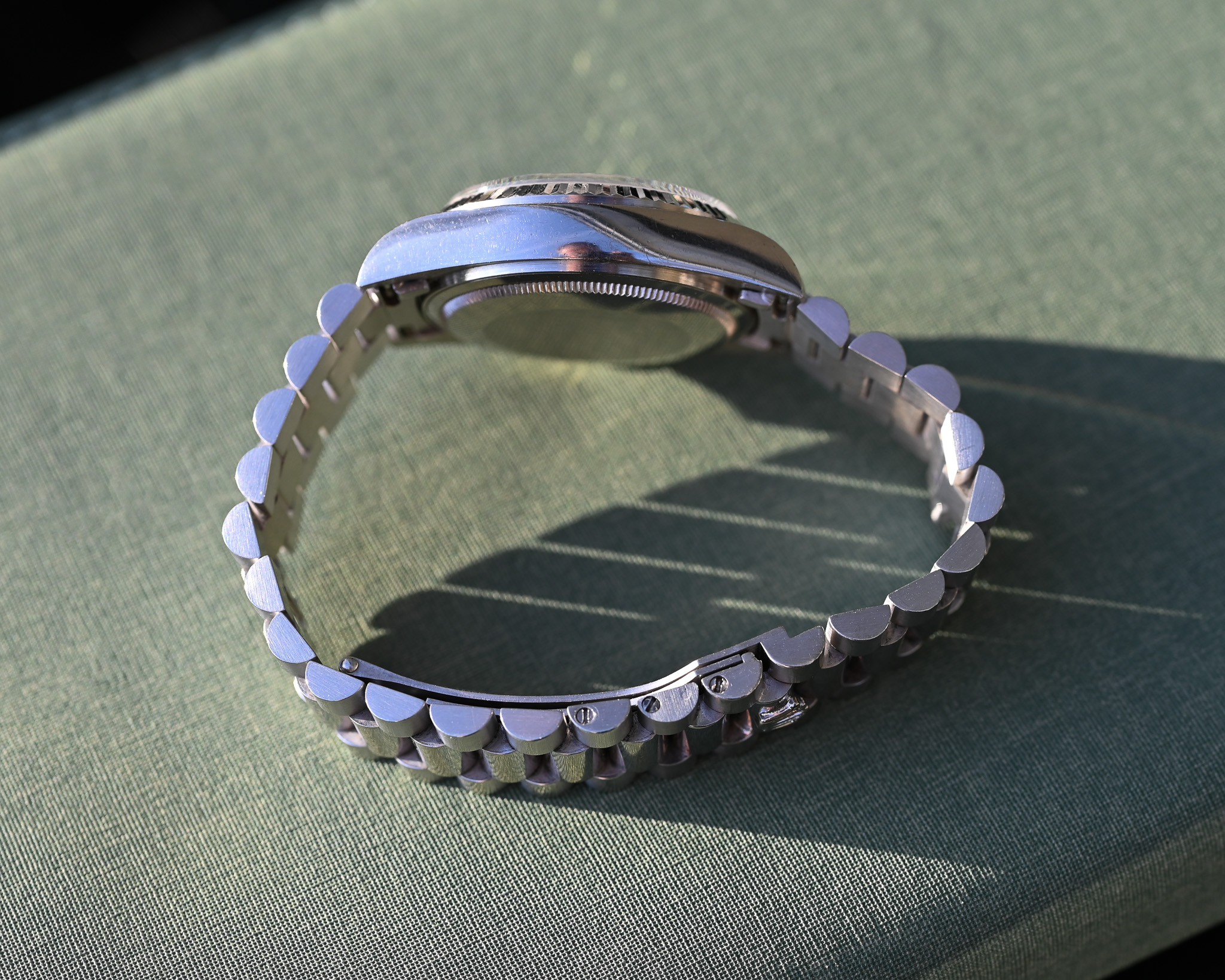 Rolex Day-Date Weißgold 18039 "Salmon Royal" mit Box und Papieren – Bild 10